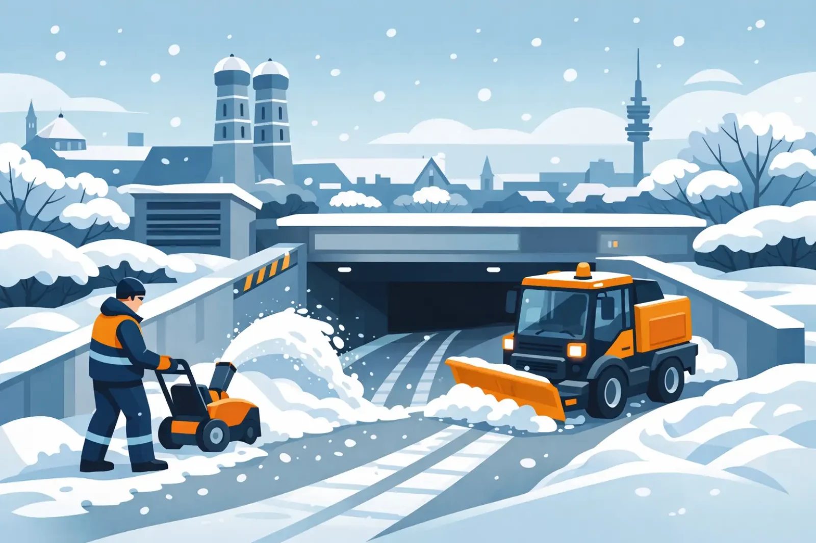 Winterdienst für Tiefgaragenzufahrten in München